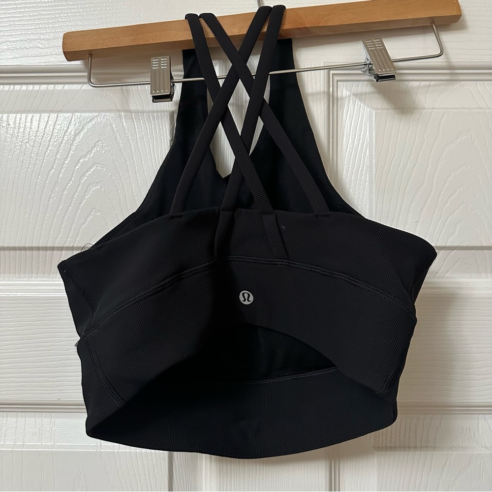 Lululemon Energy High-Neck Longline ribbed bra